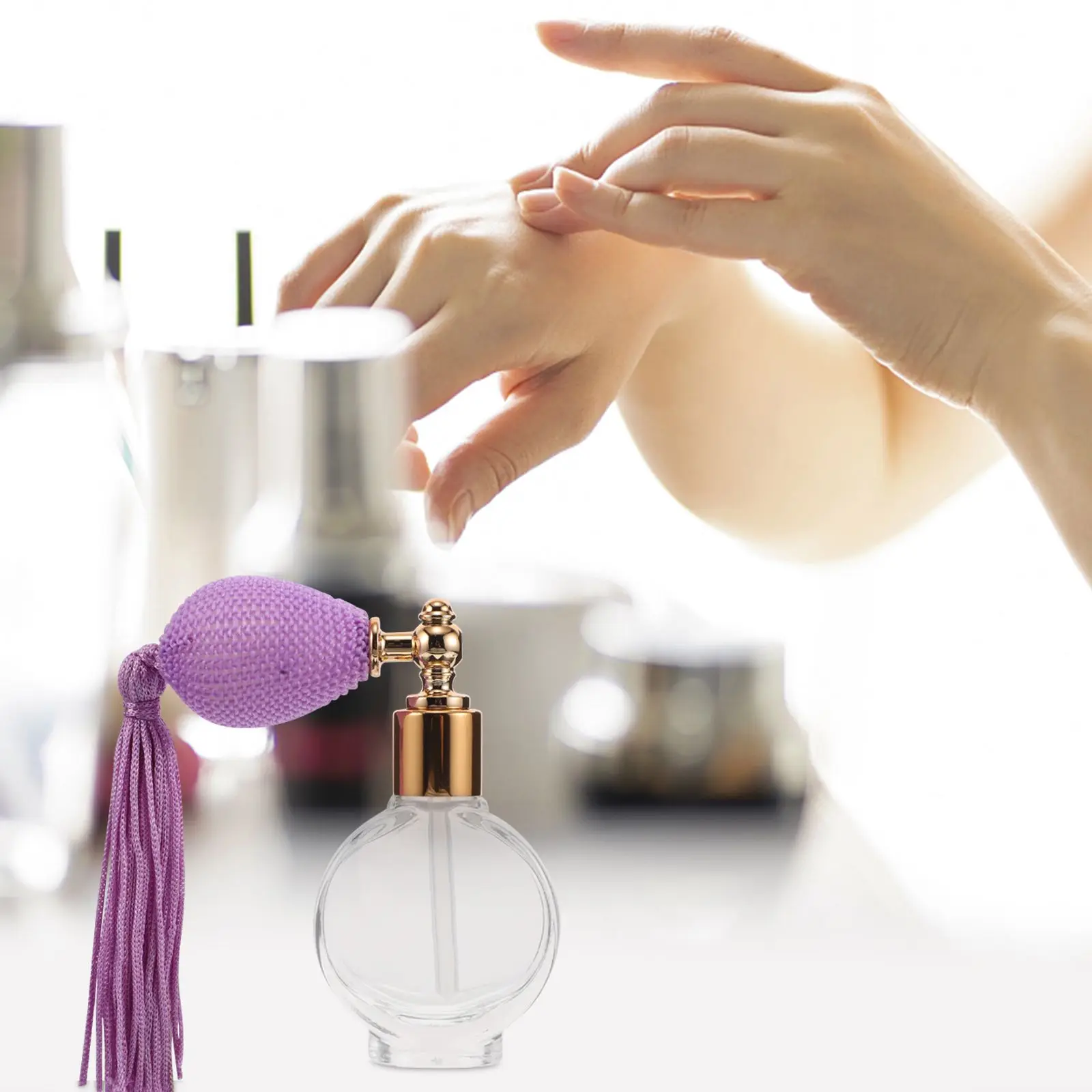 

Powder Bottle Spray Bottles Pump Perfume Atomizer Pretty Glass Makeup Tool Travel Small