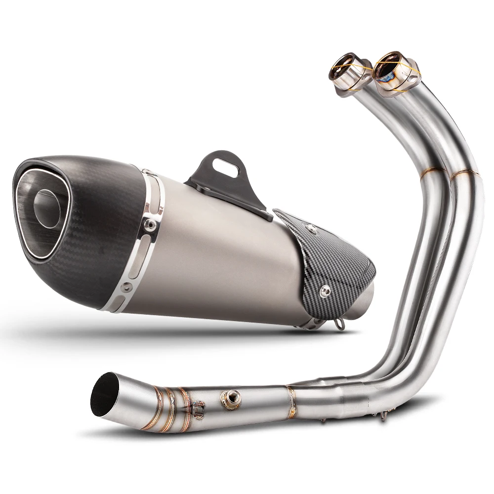 

For MT-07 FZ-07 MT07 FZ07 XSR700 2014-2024 Motorcycle Exhaust Front Pipe Muffler System Escape