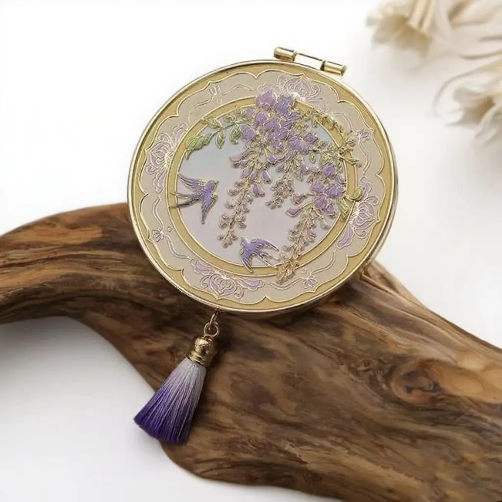 Nuevo espejo de maquillaje portátil con estilo antiguo