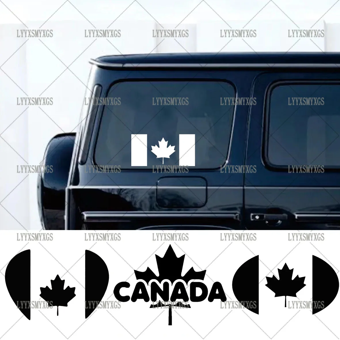 

Self-Adhesive Custom Canada Flag Car Stickers Waterproof Sunscreen Vinyl Decal PVC wholesale Car Accessories