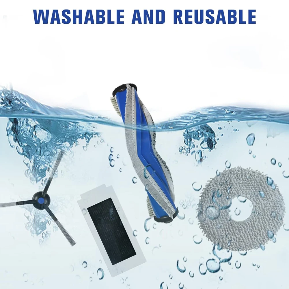 

ABJT-For Ecovacs Deebot T30 Pro Omni / T30 Omni / T30 Max Robot Vacuum Cleaner Main Side Brush Hepa Filter Mop Cloth Dust Bag