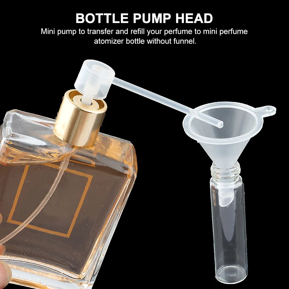 60 قطعة من رؤوس توزيع مضخة العطور، أداة نقل إعادة تعبئة PP ممتازة للسفر، زجاجة صغيرة، غسول شامبو محمولة