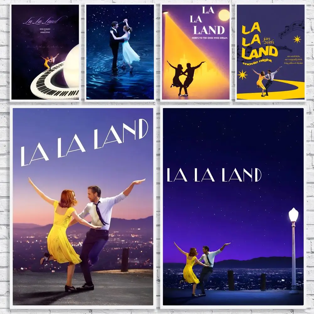 Peinture murale sur toile de haute qualité, sans plis, pour l'intérieur du salon et de la chambre à coucher, film L-La La Land, calligraphie