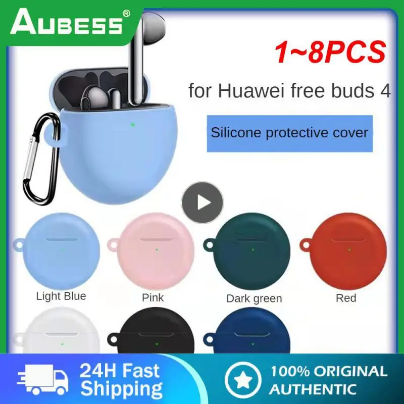 1~8PCS Silicone Earphone Cover Case for Freebuds 5i 4 4i 4e 2 5 Case Headset Protector Freebuds 5i 5 i 4 i Case With