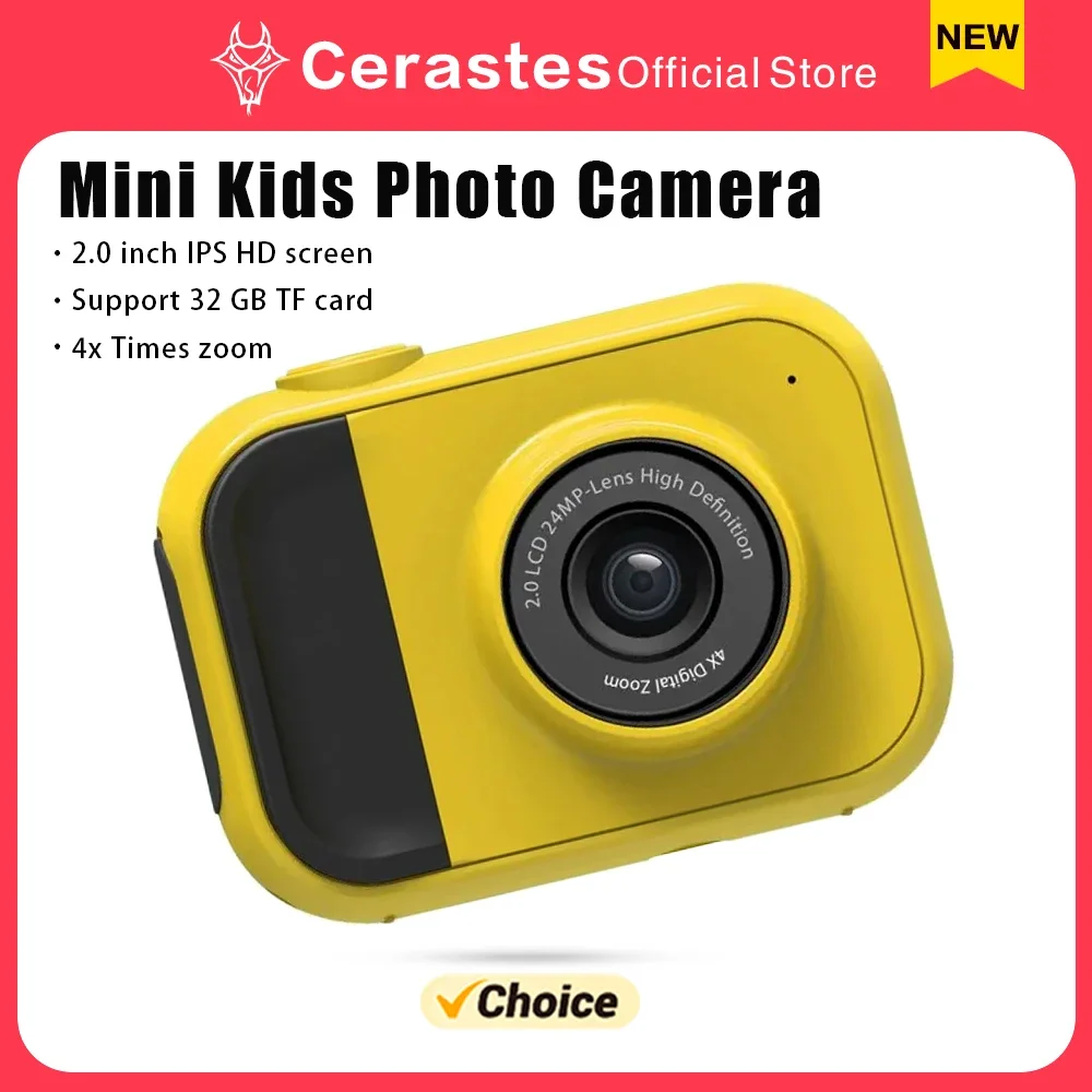 

Mini Educational Kids Photo Camera 24MP Full HD 1080P Digital Camera 4x Zoom Toy Camera for Children Birthday Gifts