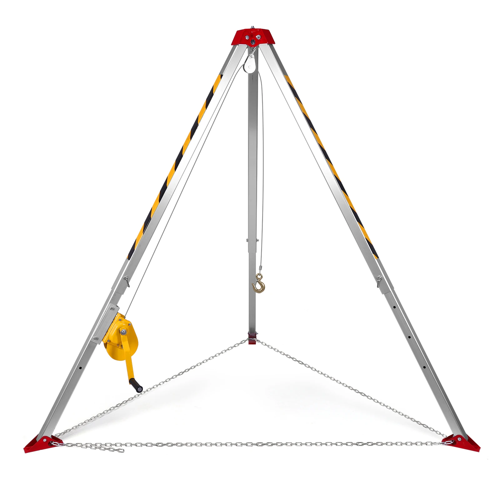 Confined Space Rescue Tripod Aluminum Narrow Small Space Rescue Tripod with 500LBS Winch with Adjustable Legs for Firefighting