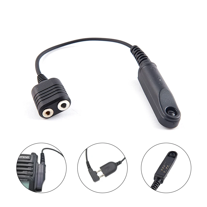 Adapter Cable 2P Headset Speaker Mic for Baofeng A58 9R UV-9R Plus UV-XR Walkie