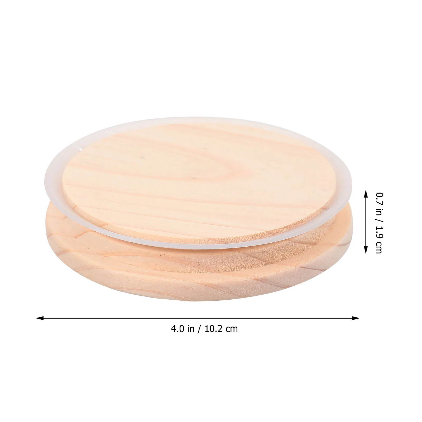 

5pcs Solid Pine For Coffee Mug Glass Reusable Seal Cover Natural Finish Bottle Jar Wood Lid Glass Jar Wood Lid