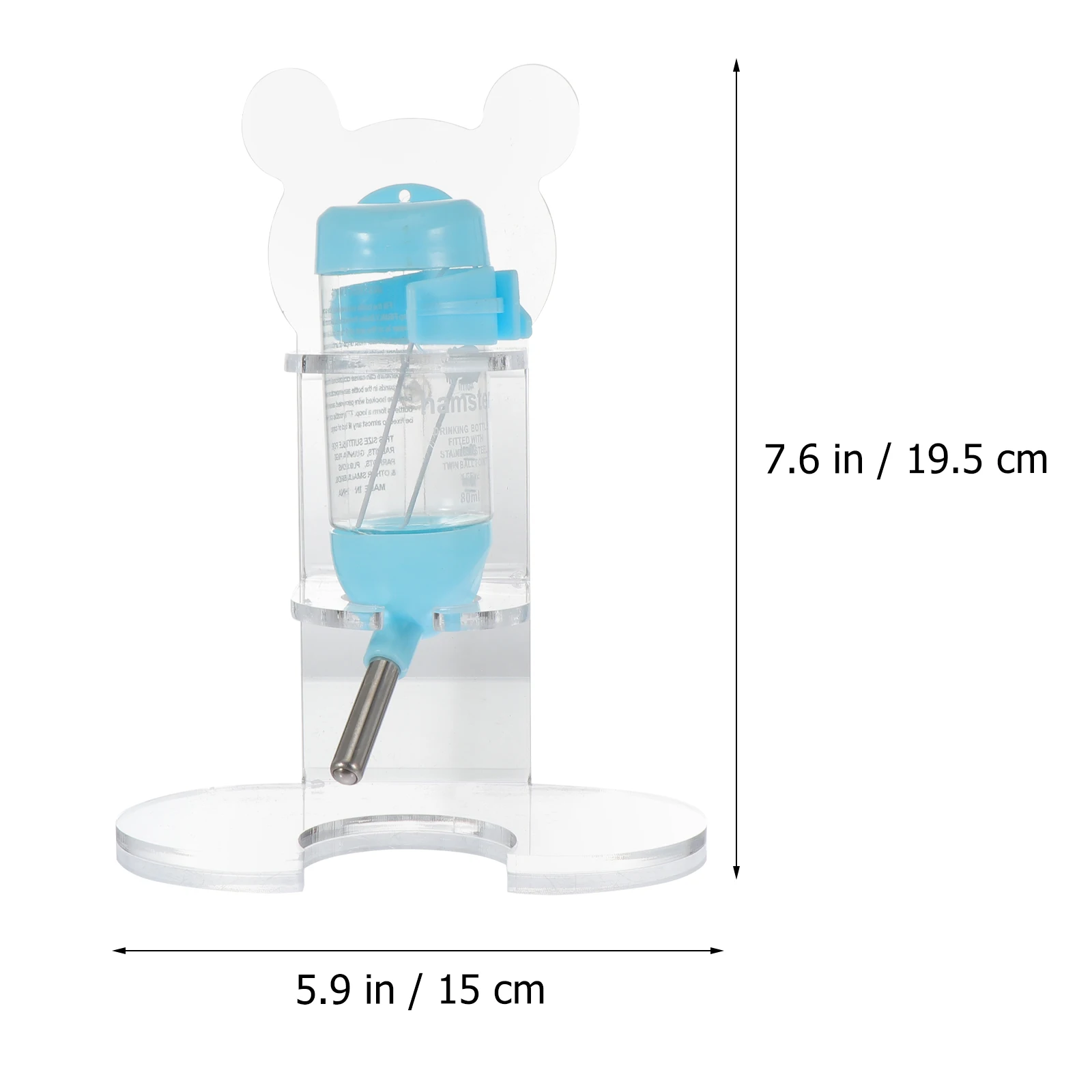 

Pet Waterer Transparent Bracket Highlight Scene Easy Observation Remaining Water Cage Rat Bottles Feeder Practical Supplies Save