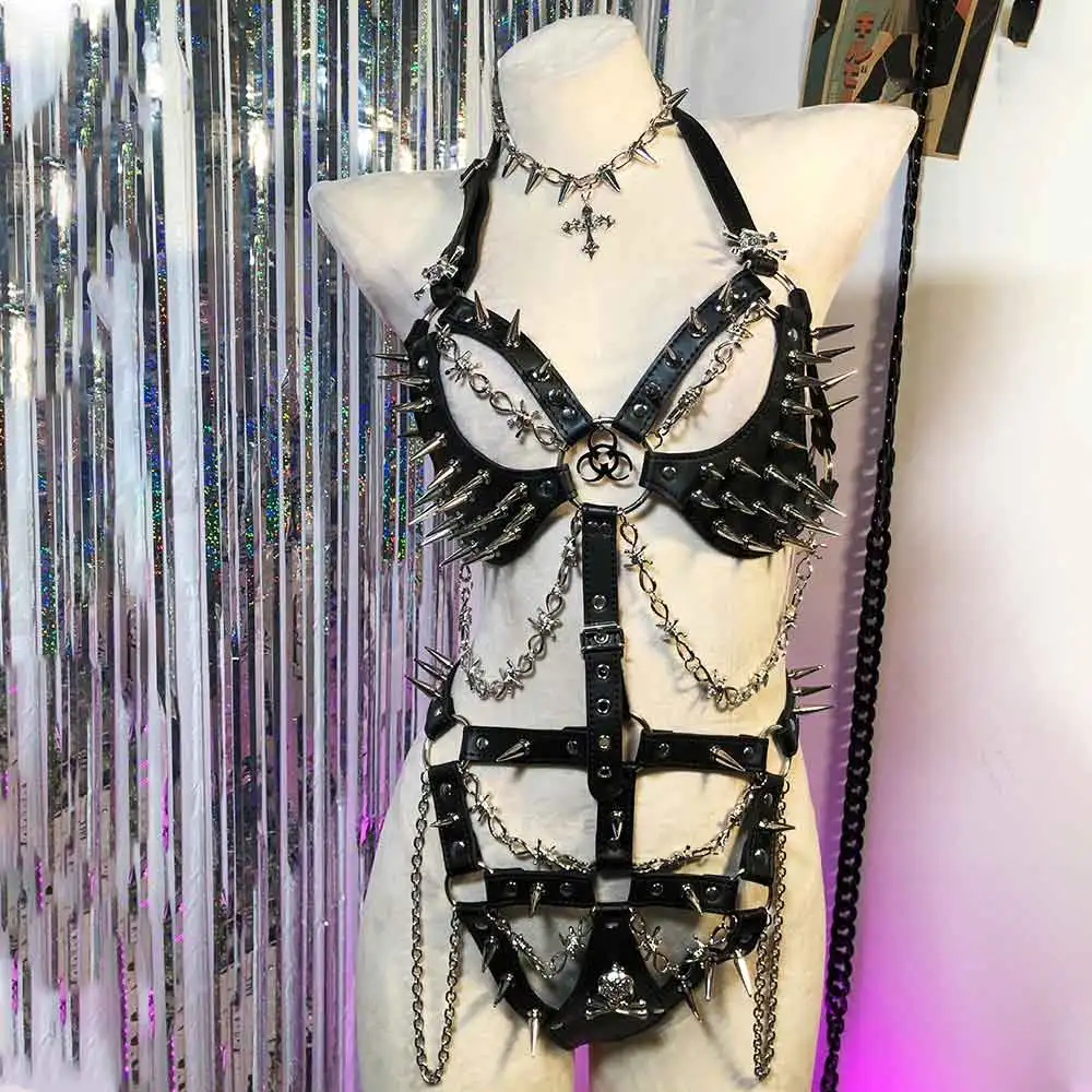 Grunge Goth Punk Rock 90s 2025 E-Girls Emo Eco Hand Made Y2K Halter Camisole TOPS DIY Kawaii Gothic Tanks Club Wear Harajuku
