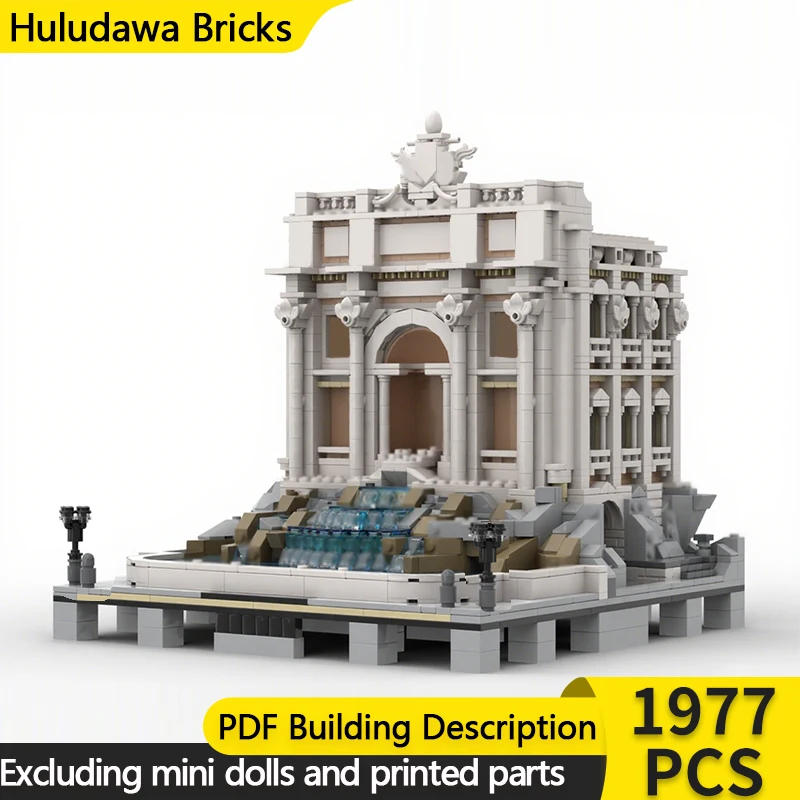 

City Street View Model MOC Building Bricks Fountain Square Modular Technology Children Holiday Gifts Assemble Toys Suit