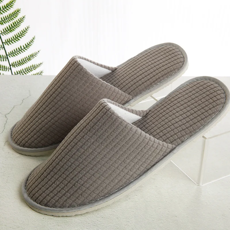 5 Pairs/Lot Hotel Slippers Men Women Disposable Home Cotton Slipper Travel Slide Hospitality Guest SPA Footwear Cheap Slippers