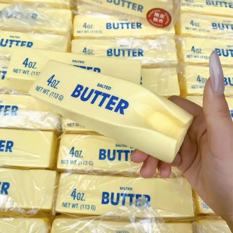 Juguetes blandos de mantequilla, palitos de mantequilla adhesivos súper suaves y de crecimiento lento, juguetes realistas para descompresión, ansiedad y relajación