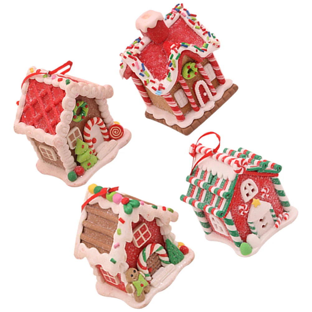 

4Pcs Christmas Hanging Gingerbread Ornaments Xmas Tree Decor Party Favors Christmas Gingerbread Xmas Tree Ornament