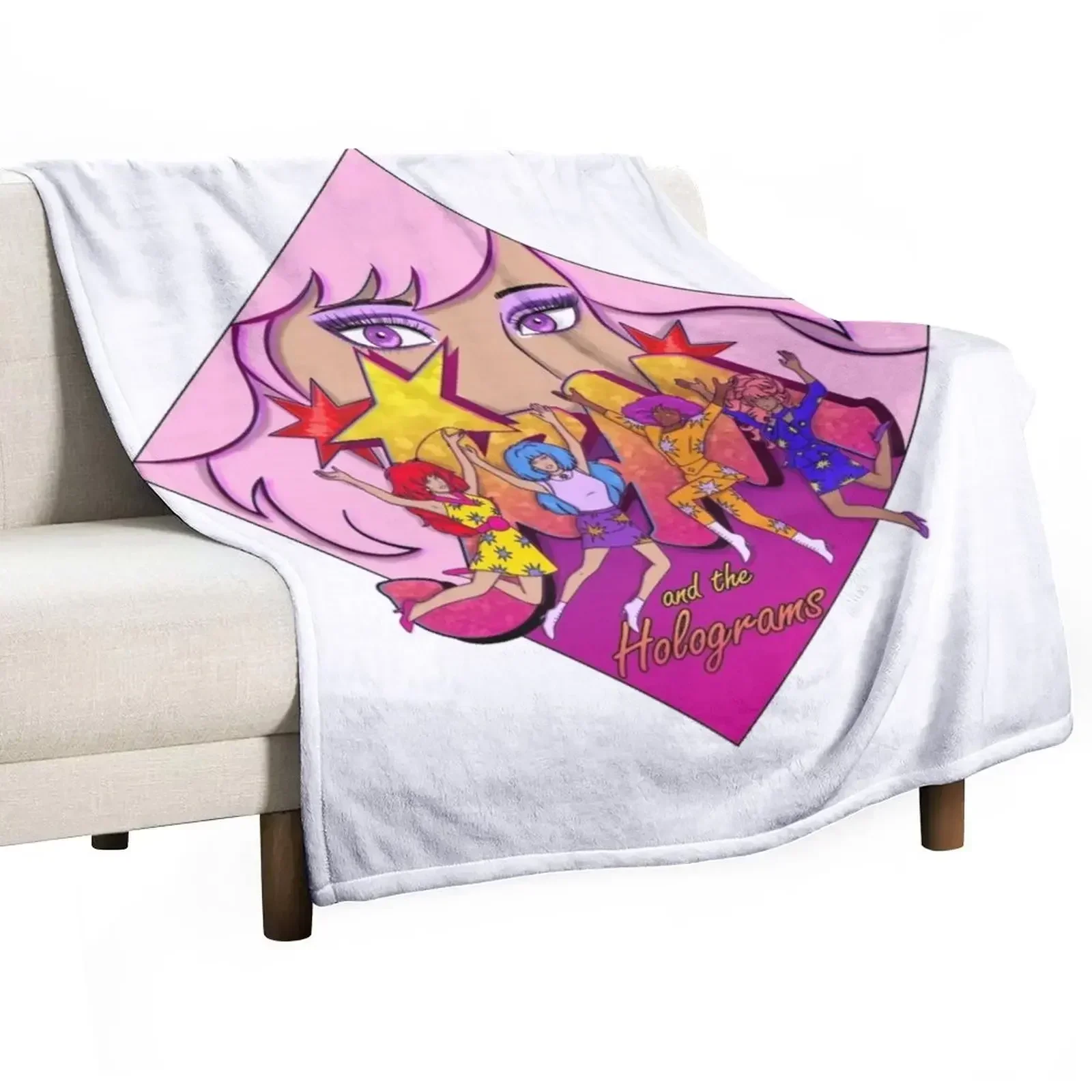 Jem and the Holograms - Jump! Throw Blanket For Decorative Sofa Camping cosplay anime Blankets