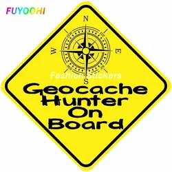 FUYOOHI Play Stickers Geocache Hunter on Board Compass Warning Mark Decorative Accessories Creative Sunscreen Waterproof Decals