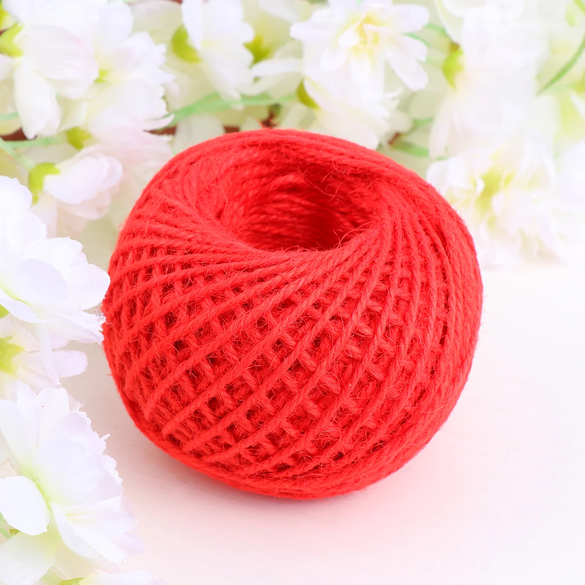 Red Rope Braided Ropes for Tying Jute Thin Twine Packing Tag Household Paper