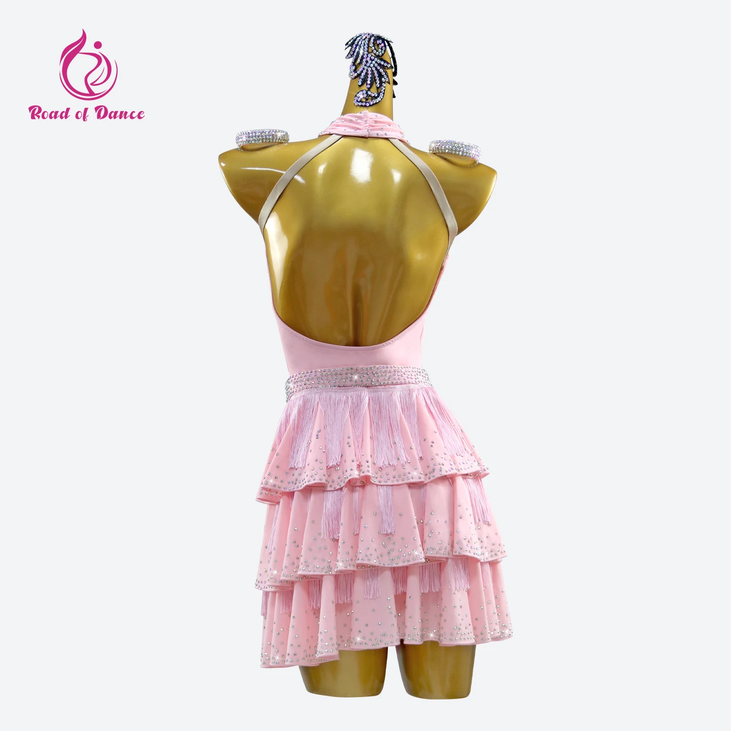 بدلة الرقص النسائية قاعة المنافسة فستان الملابس اللاتينية مهدب تنورة الفتيات مثير الرياضة حفلة موسيقية زي 2025 الأطراف القطب الزي