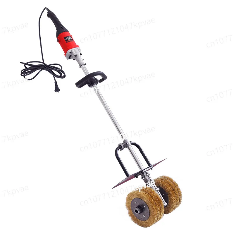 Hand-held Electric Rust Remover, Colored Steel Tile, Cement Wire Brush, Long Rod Colored Steel Tile Renovation