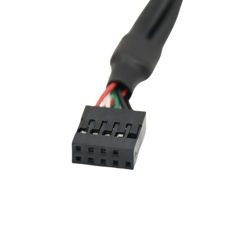 USB 2.0 Front Panel Header 9 Pin to USB A Adapter Y Splitter Cable Motherboard 9 Pin Header Splitter to Dual Type A Female Ports