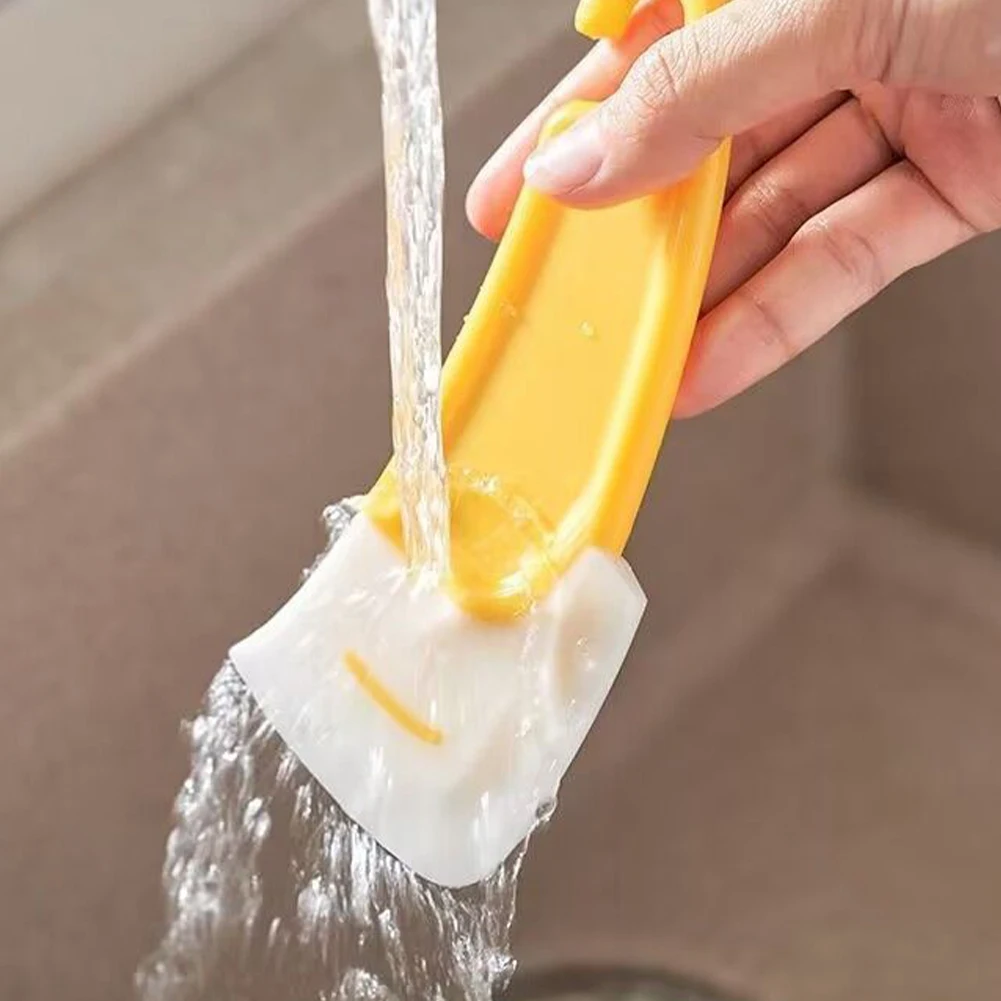 5pcs ซิลิโคน PAN Scraper จานทําความสะอาดไม้พายชาม Scraper จาน Scraper Non Scratch เครื่องมือทําความสะอาดห้องครัวสําหรับเครื่องครัวเคาน์เตอร์
