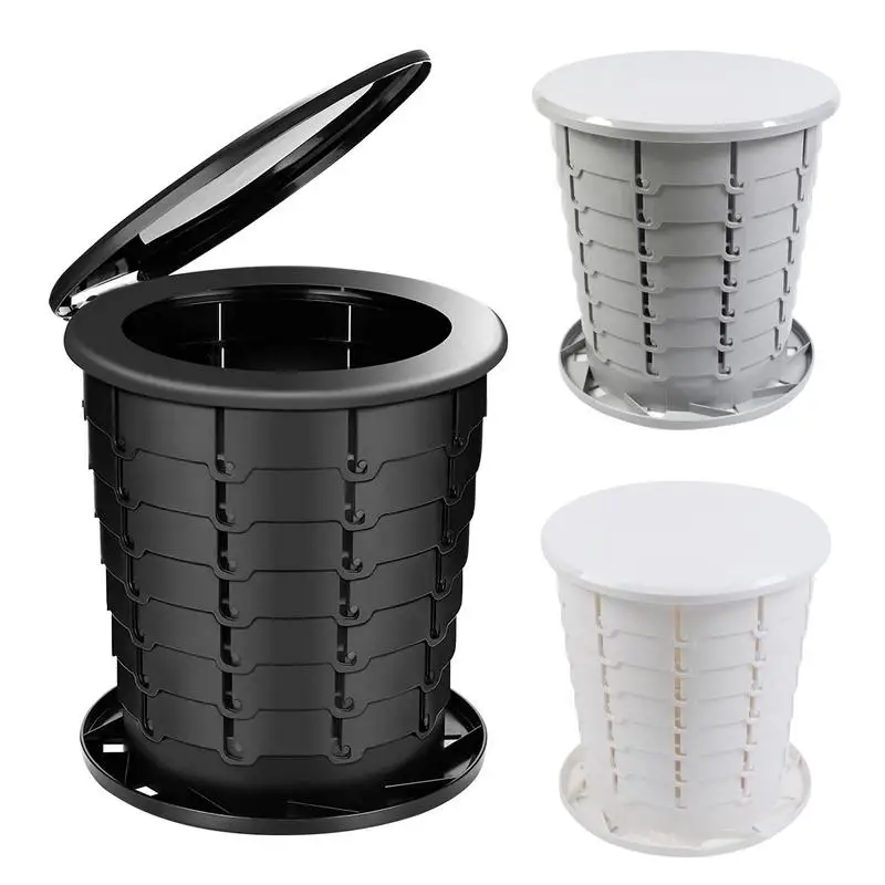 New Portable Folding Toilet Outdoor Camping Toilet Potty Trash Can Mobile Toilet WC Movable Toilet Bathrooms For Car Travel Trip