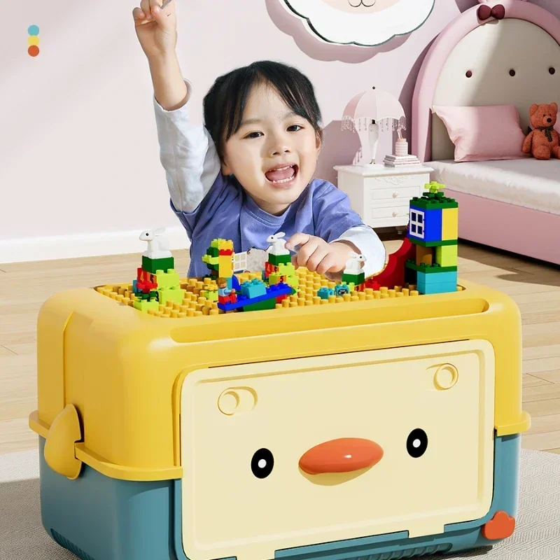 PGY Building Block Storage Box Plastic Brick Storage Children's Toys Organizer Transparent Brick Storage Box