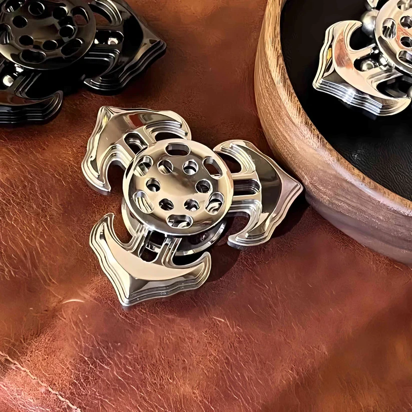 EDC Fidget Slider Spinner Trident สแตนเลสป้องกันความวิตกกังวล Sensory ของเล่น ADHD Focus ผู้ใหญ่แบบพกพา