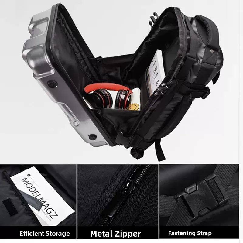 Mochila de an Capacidad para Motocictas, Bolsa para Casco, Moderna Bolsa de Viaje y Fitn, Bolsa de Doble Asa para Com...