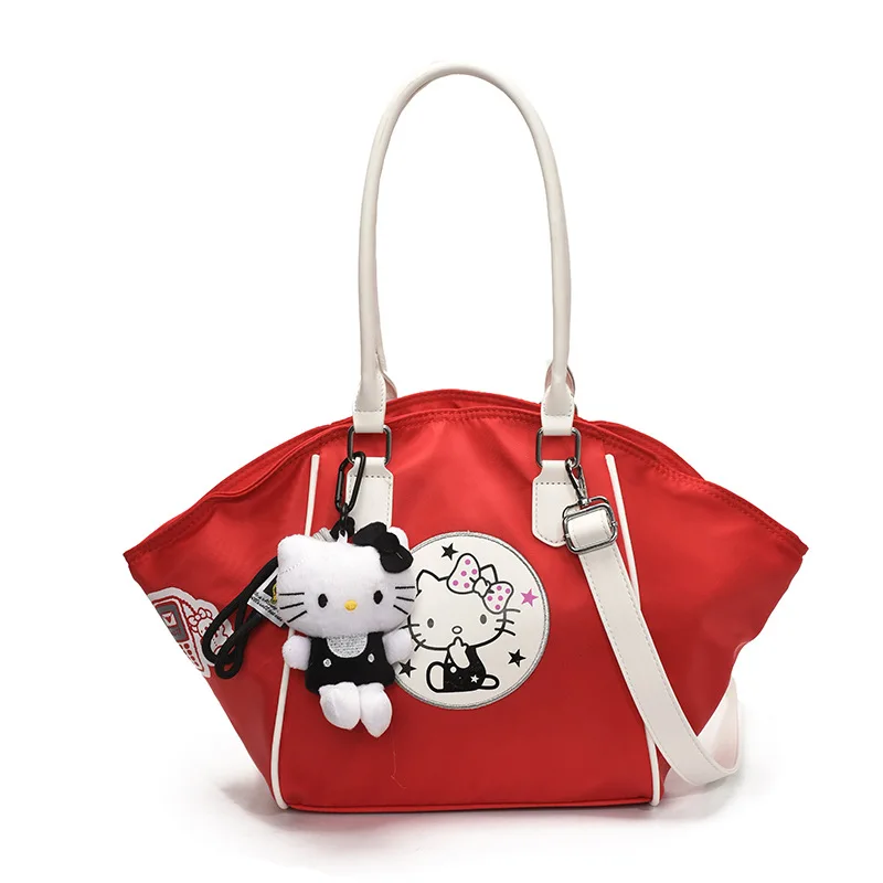 

Sanrio Hello Kitty Shoulder Bag Kawaii Baseball Bag for Women Girl Luxury Designer Handbag Portable Large Capacity Fashion Trend