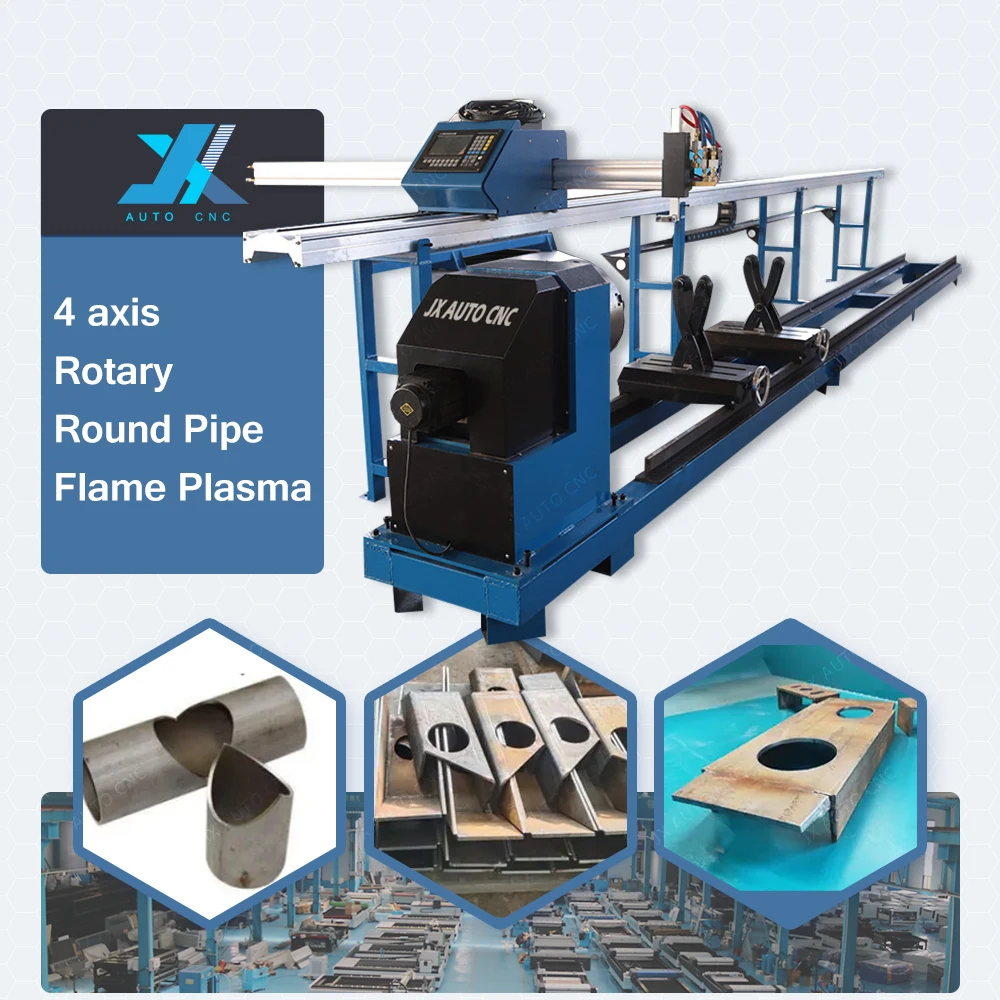 

JX AUTO CNC Wholesale Portable Steel Metal Pipe Tube Cutter/CNC Plasma Cutting Machine with Rotary Axis