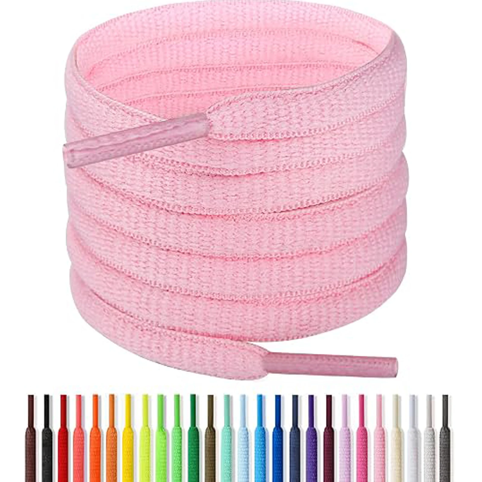 1 Pair of Oval Shoelaces in Various Colors, Semi-Circular 0.64cm Wide Shoelaces, 120cm Long Athletic Shoelaces, Replacement Shoelaces, Suitable for Sneakers and Athletic Shoes, Men's and Women's Shoelaces