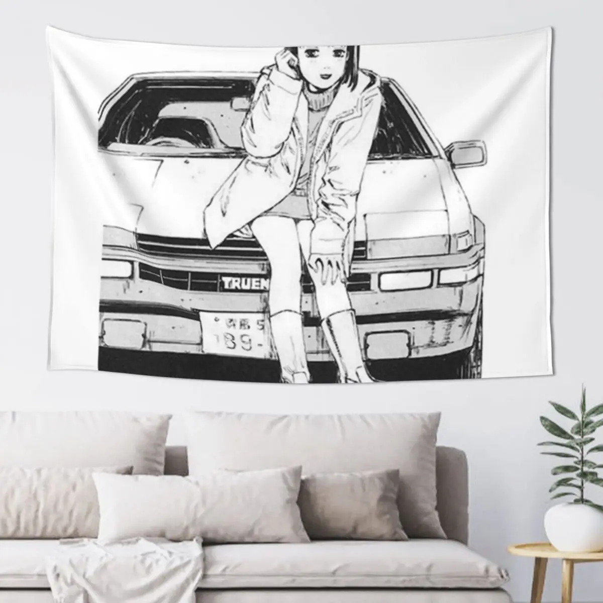 Initial D Natsuki Drift Touge Anime Eurobeat Tapestry Aesthetics For Room Funny Anime Decor Tapestry