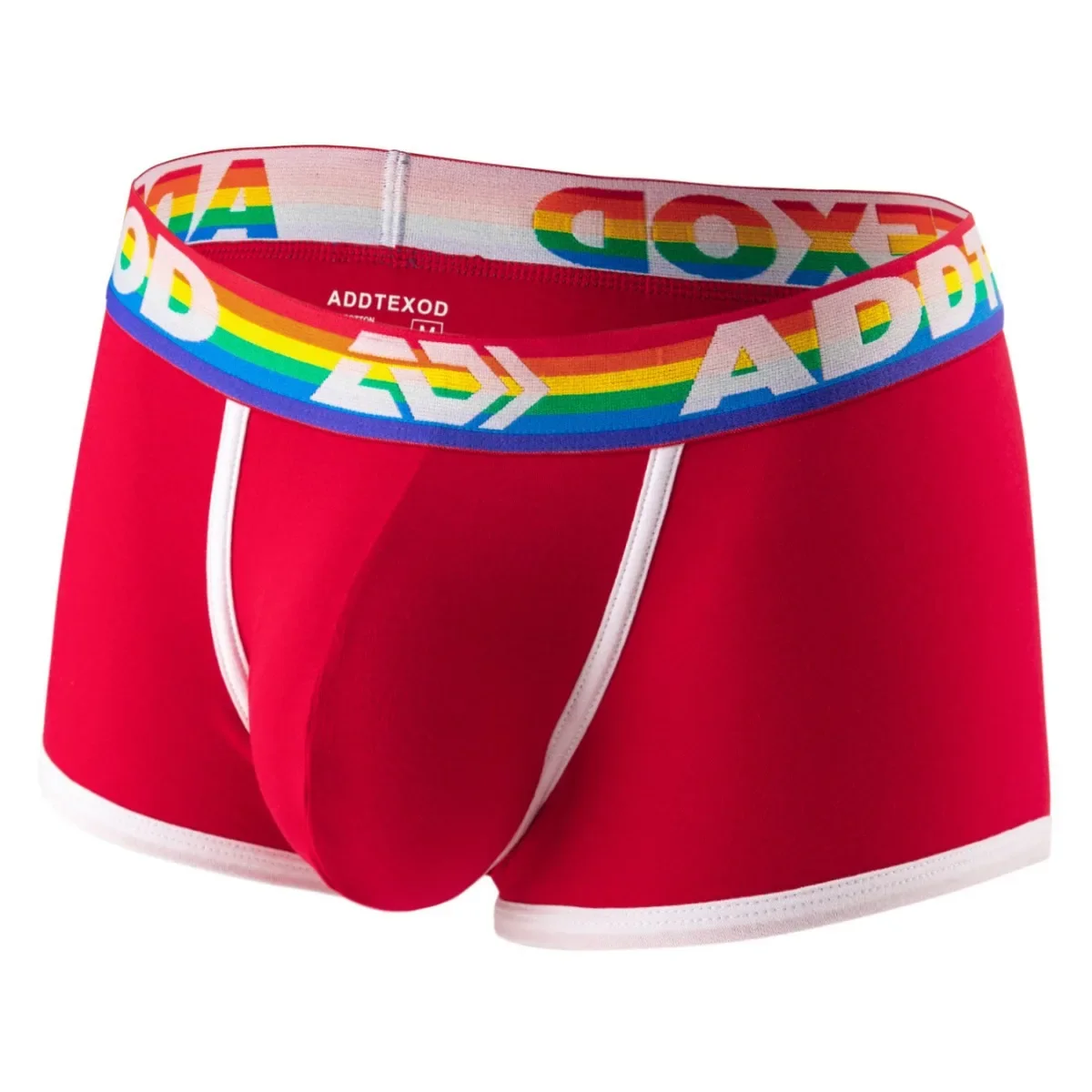 Men's Boxer Briefs with Rainbow Waistband, Mid-low Waist Multi-color Underwear