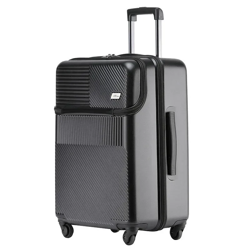 Trolley Case com rodas para laptop, mala de rolamento para homens e mulheres, abertura frontal, mala de embarque, novo, PC, 20 polegadas, 24 polegadas