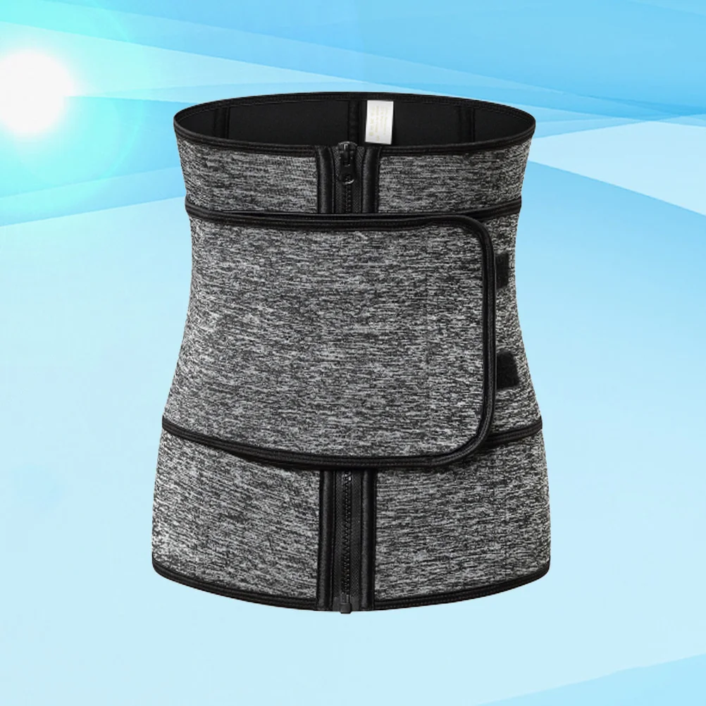 

1Pcs Waist Trainer Corset Shapewear Full Coverage Tummy Control Zipper Design for Women Size L Grey Waistband Corset