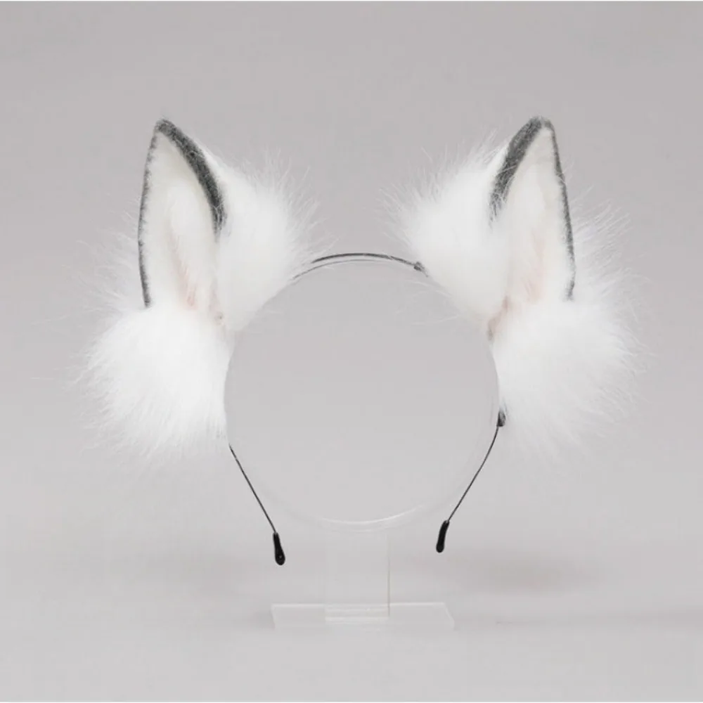

Sweet Lolita Cat Ears Headband JK Hair Hoop Wolf Dog Hair Band Animals Plush Furry Cosplay Headwear Girls