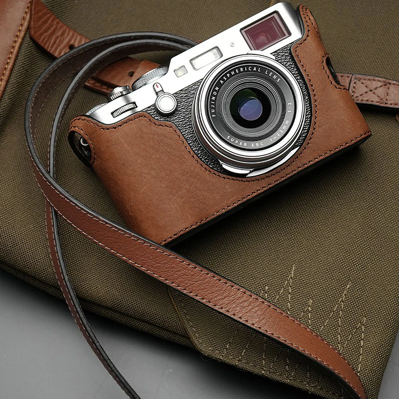 Mr.stone Handmade Genuine Leather Camera Strap for fujifilm xt30 sony xt5 xt4 xt30  Leica Q3 m11 Camera Shoulder Sling Belt