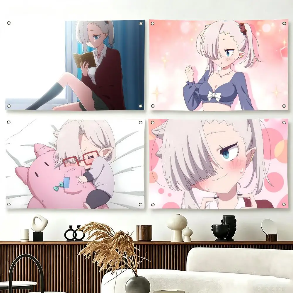 Vampire Anime C-Chanto Suenai Kyuuketsuki chan Flags  For Living Room Home Dorm Decor Wall Outdoor Camping Party Banner Gifts