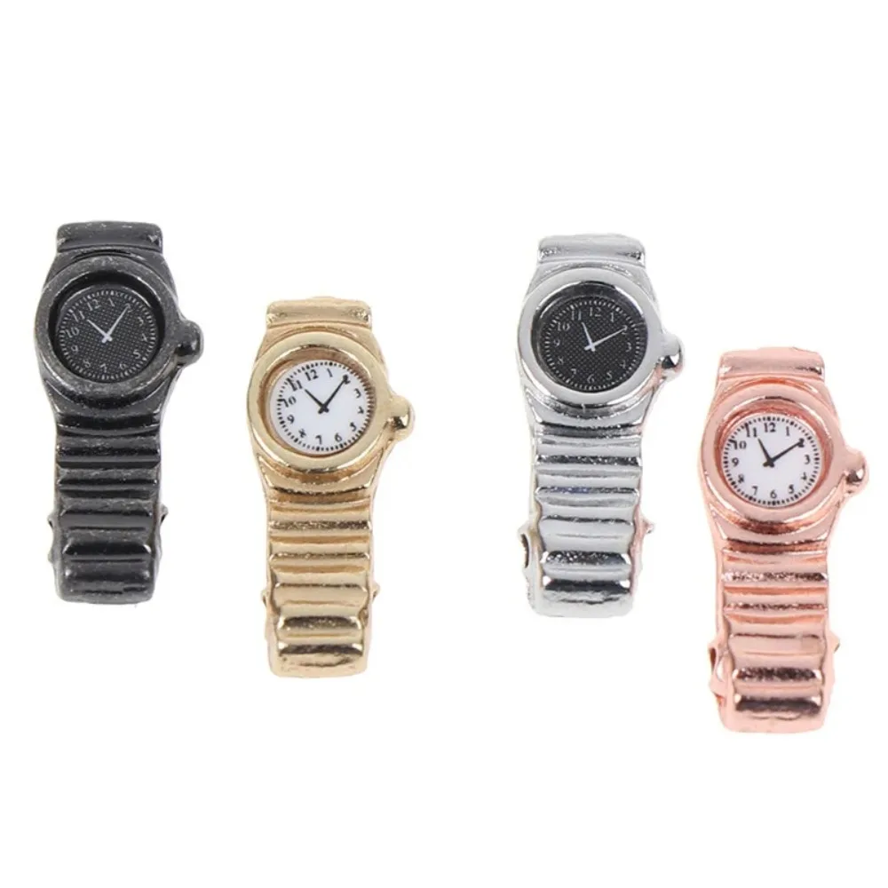 1/12 Dollhouse Simulation Miniature Model Toy Metal Watch Wristwatch Doll Play Home Decoration Accessories
