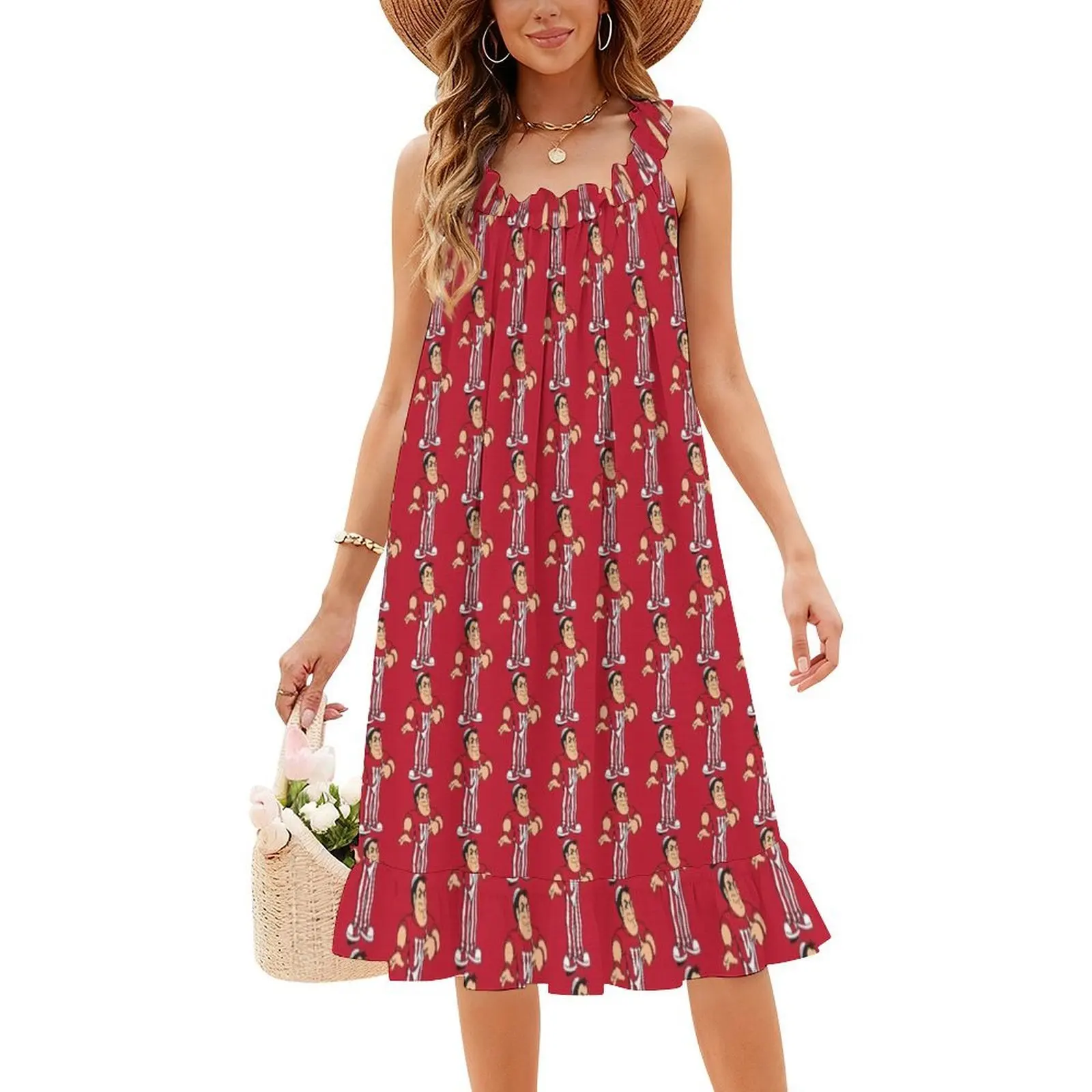 فستان Wally Wabash النسائي الهيب هوب ملابس الشارع الشهير مطبوع عليه رسومات جرافيكية للحفلات والنوادي Wabash Little Giants Logo فساتين الحفلات الرياضية #4