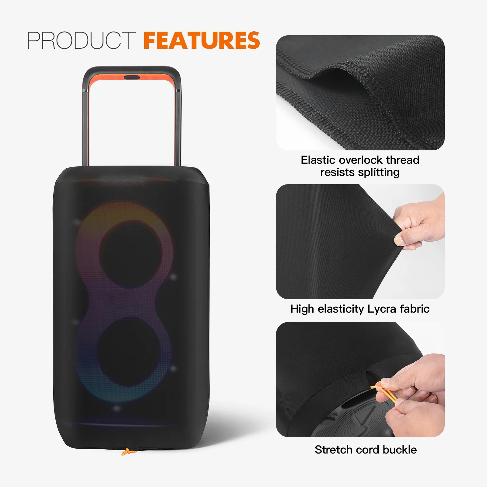 Portable Speaker Lycra Dust Case  For JBL PARTYBOX 120 320 520 710 720 1000 UL Storage Bag Party Speaker Carry Case Cover view 4