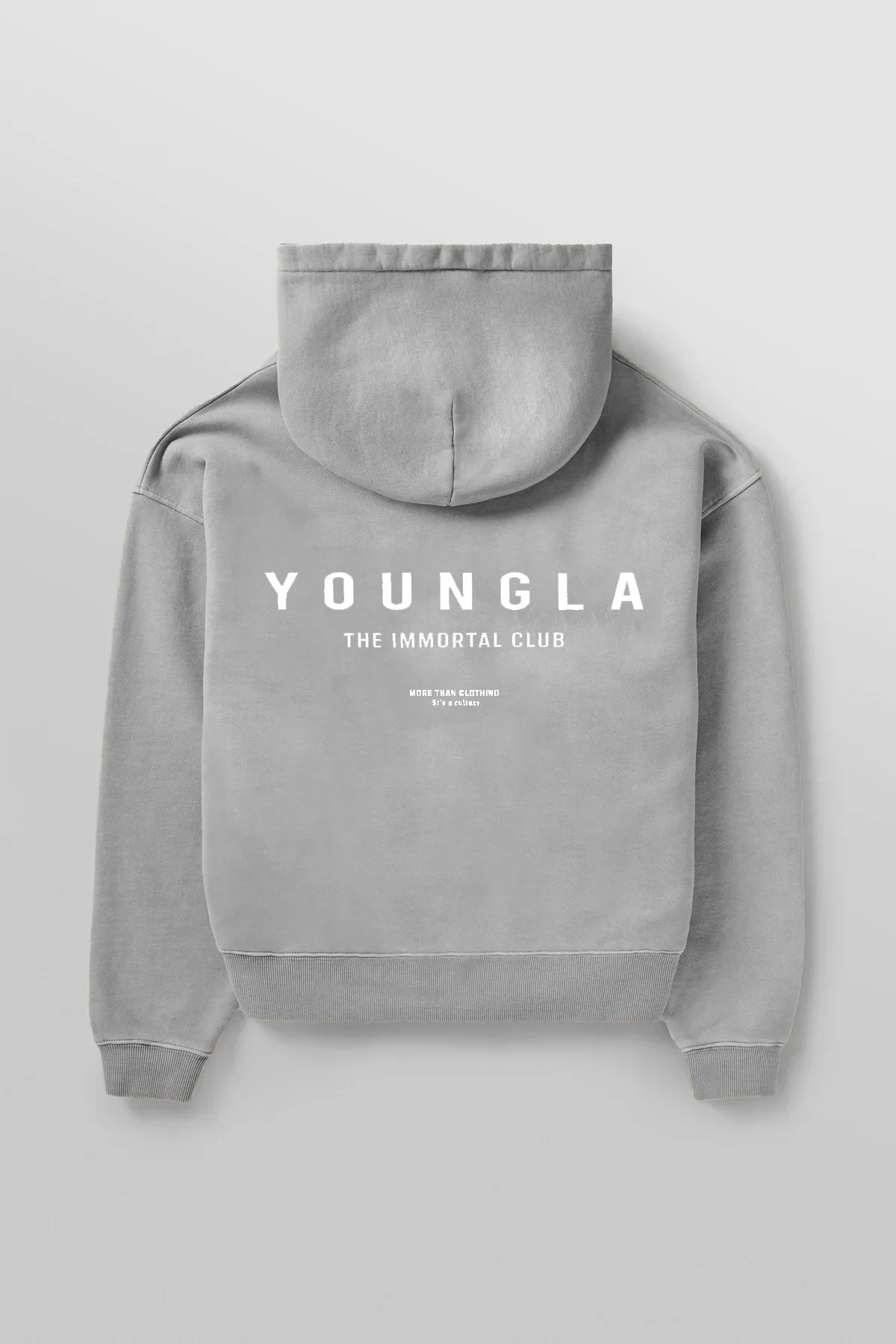 2024 new youngla men's oversized hoodie double-layer composite fabric printed jacket sports fitness sweatshirt