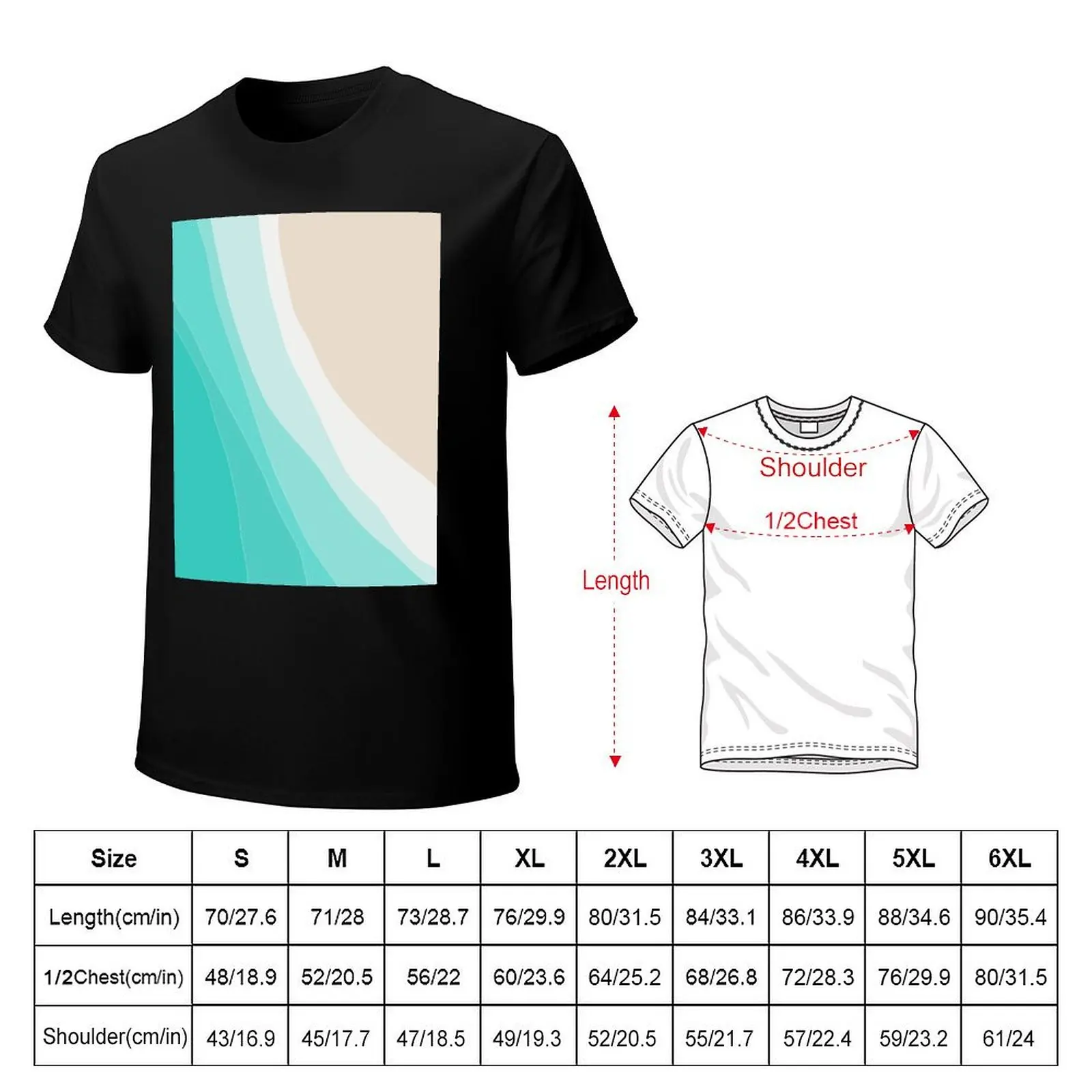 Tropical Beach Aerial 03 Turquoise T-Shirt funnys blanks anime tshirt vintage t shirts t shirts for men graphic