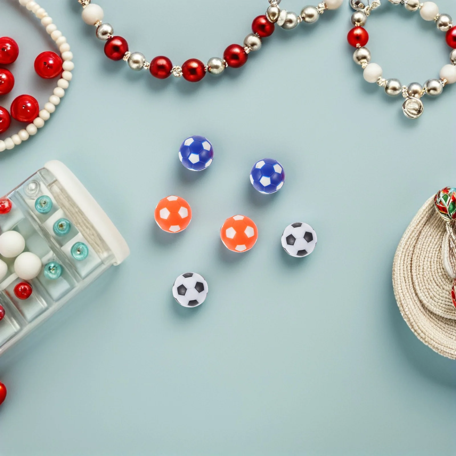 

18 Pcs Football 's Table Foosball Tabletop Game Balls Foosballs Replacement Accessories Soccer Replacements