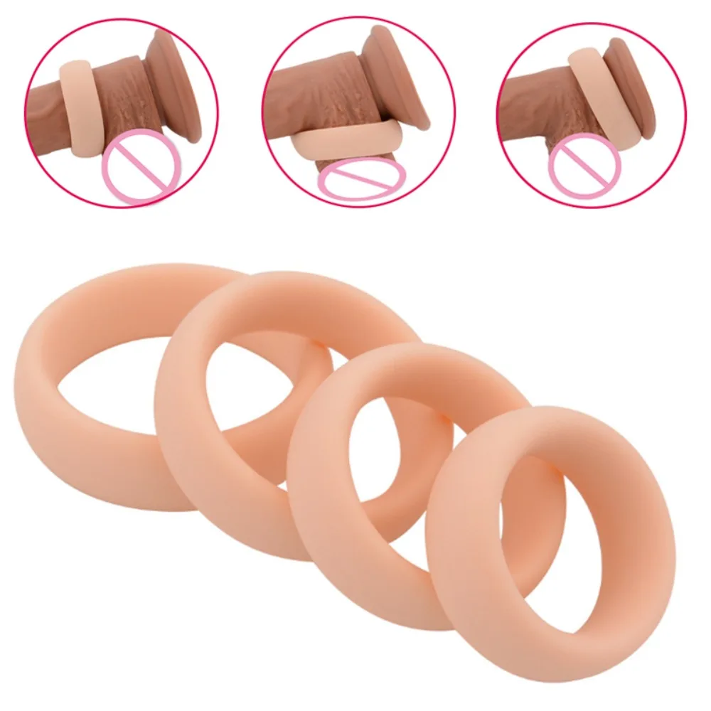 Realistic Penis Ring Silicone Cock Ring Sex Toys for Men Delay Ejaculation Erection Dick Cockring Intimate Goods Sex Shop