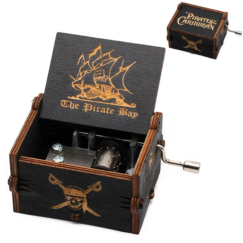 Caja de música con figura de Anime de madera, regalo creativo de cumpleaños, Navidad, Día de San Valentín, los Caribe