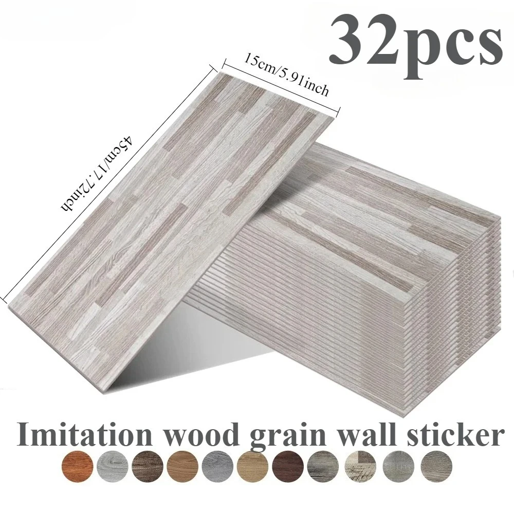 

3D Self-adhesive Wood Grain Wall Stickers for Living Room and Bedroom Decoration Flooring Home Decoration Flooring Wallpaper