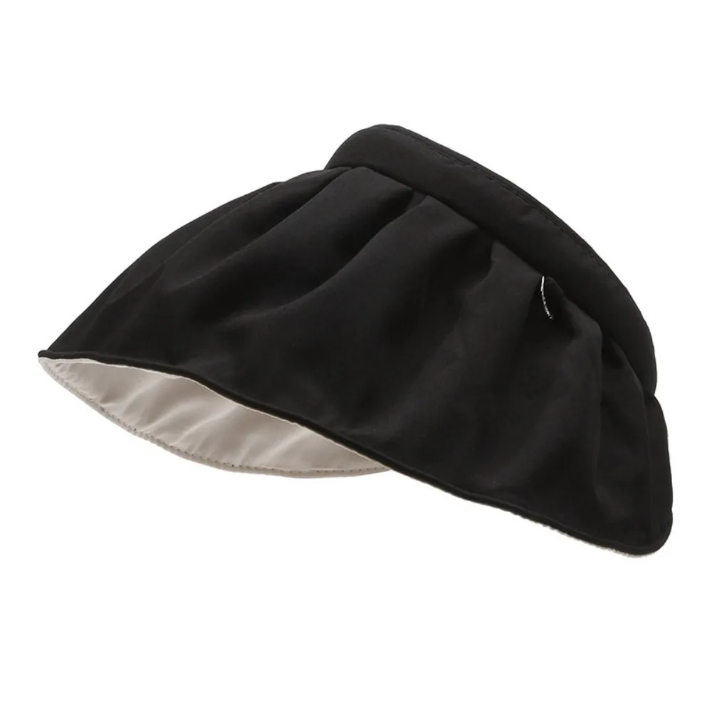 

Simple Sweet Sun Protection Cap Headband Topless Female Shell Hat Wide Brim UV Protection Foldable Visor Cap Sport