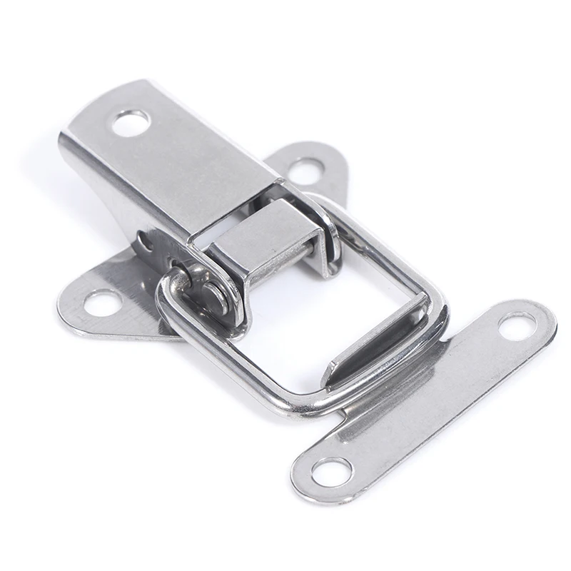 4*3cm 304 Stainless Steel Toolbox Locking Latch Hasps Metal Toggle Catch Clasp Box Loaded Hinges Furniture Hardware Accessories